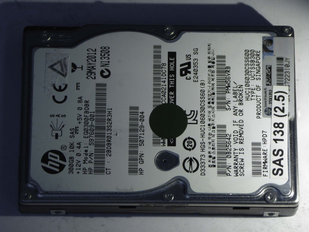 HP EG0300FBDBR  0B25642 Drives