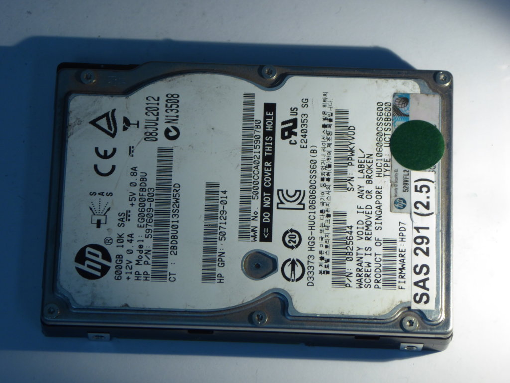 HP EG0500FBDBU  0B25644 Drives