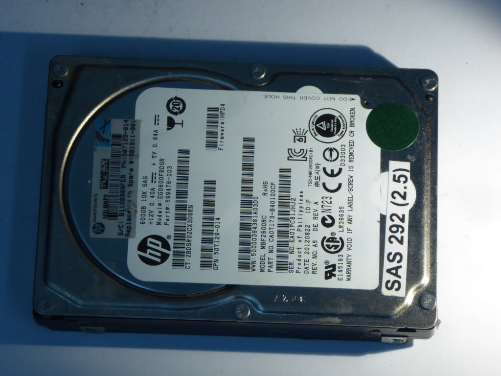 HP EG0600FBDSR  599476-003 Drives