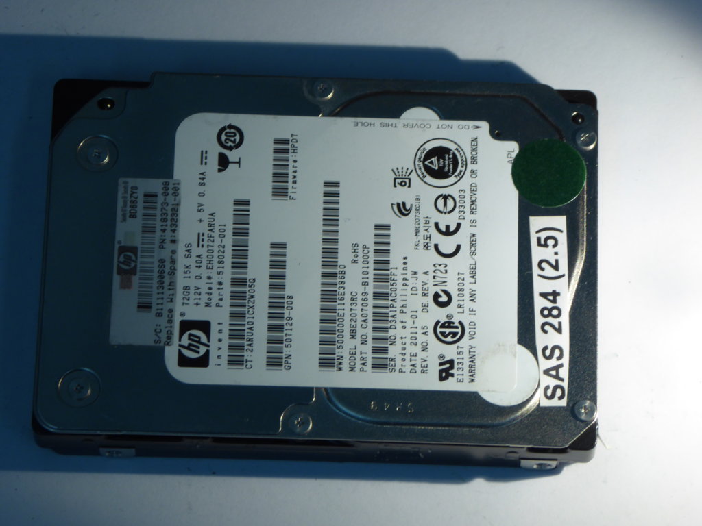 HP EH0072FARUA  518022-001 Drives