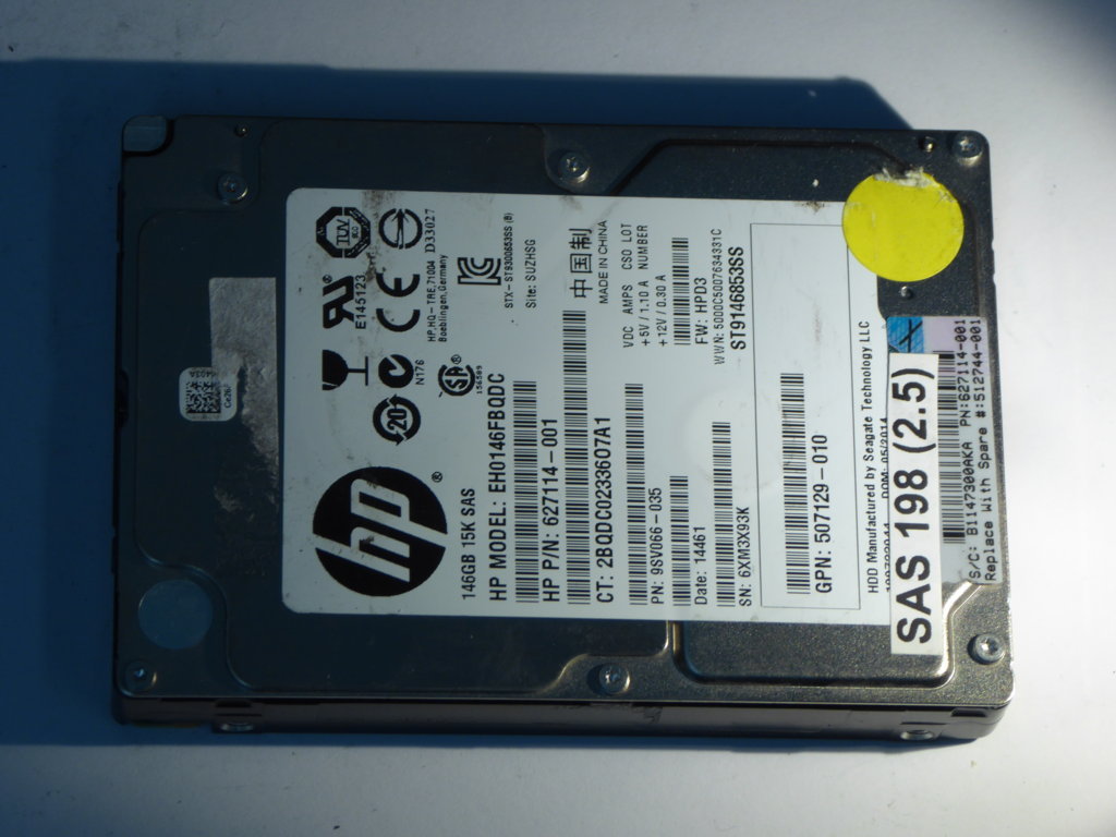 HP EH0146FBQDC  627114-001 Drives