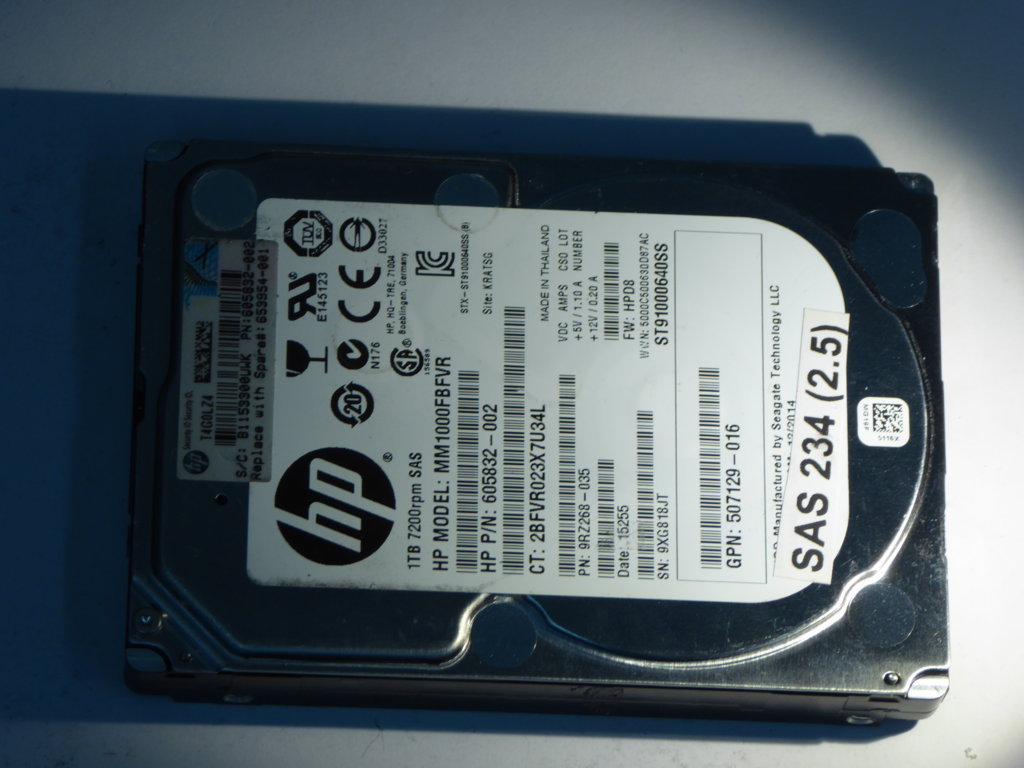 HP MM1000FBFVR  9RZ268-035 Drives