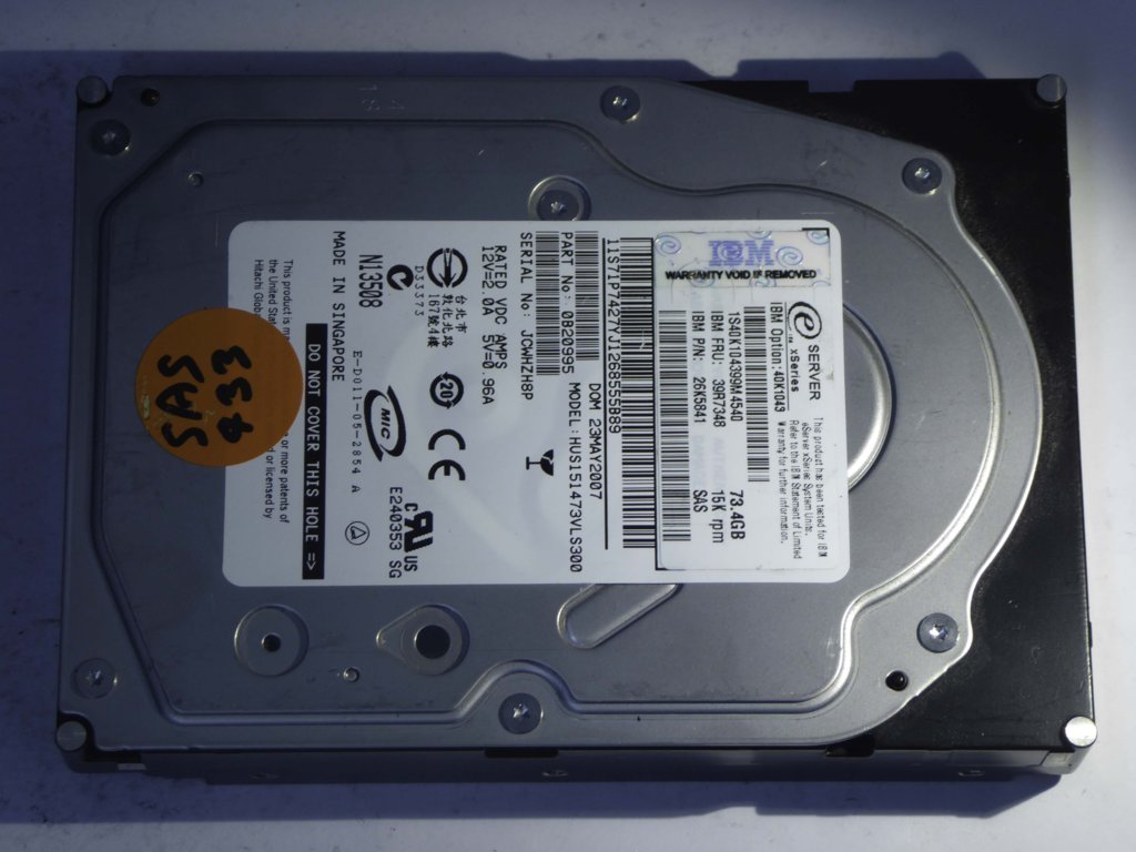 IBM HUS151473VLS300  0B20995 Drives