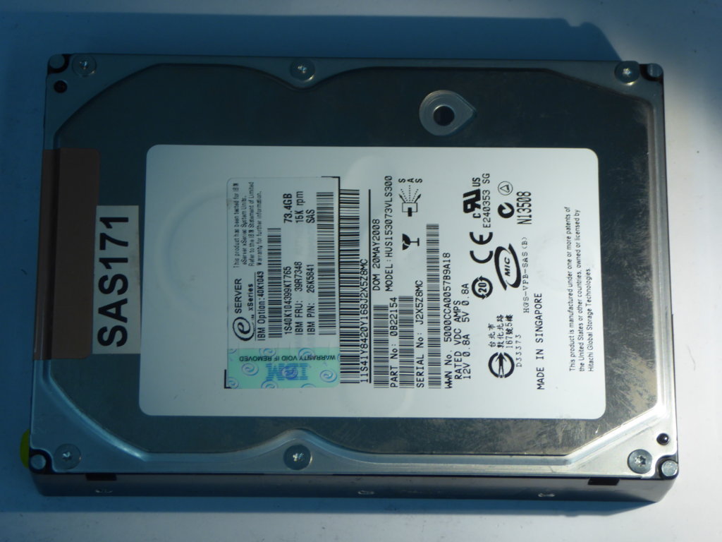 IBM HUS153073VLS300  0B22154 Drives