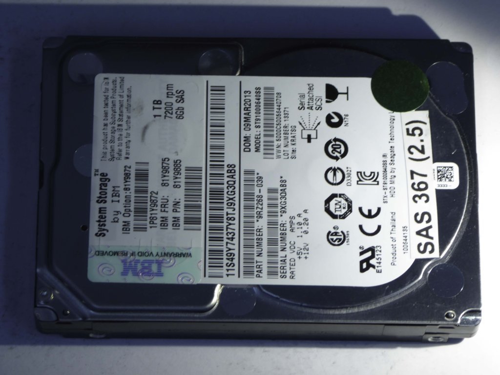 IBM ST91000640SS  9RZ268-039 Drives