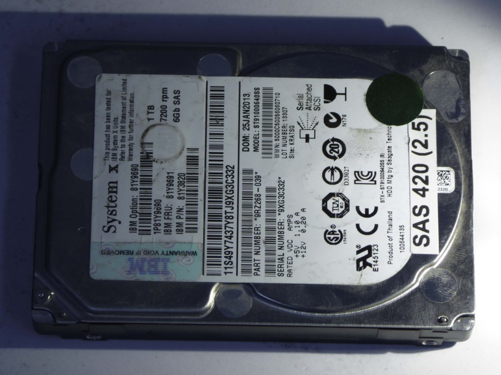 IBM ST91000640SS  9RZ268-039 Drives