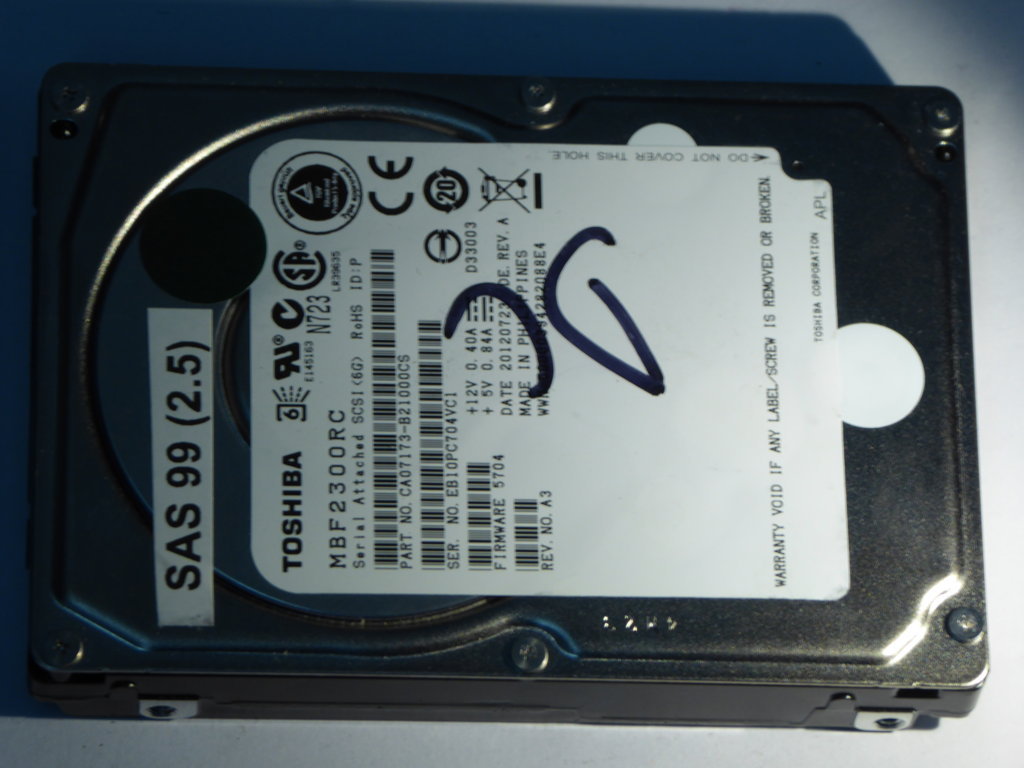 TOSHIBA MBF2300RC  CA07173-B21000CS Drives