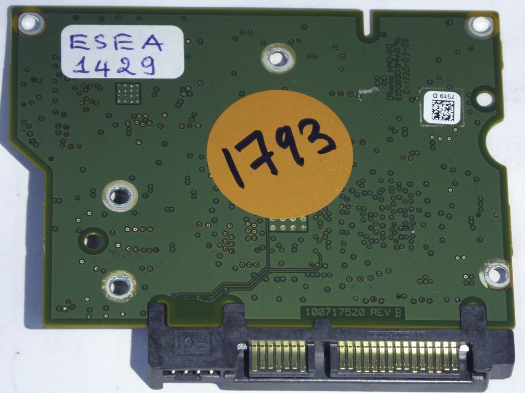 Seagate ST1000DM003 100717520 REV B 1CH162-510 PCB for Sale