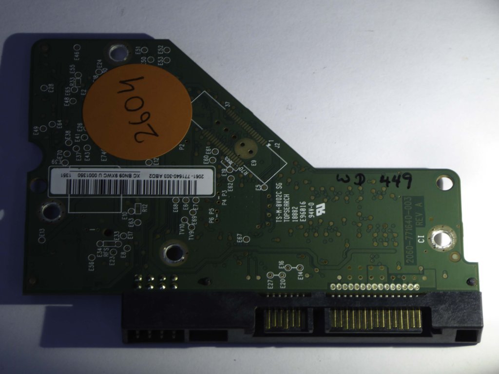 Western Digital WD1002FAEX-00Z3A0 2060-771640-003 REV A  PCB for Sale