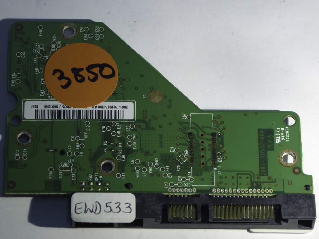 Western Digital WD10EACS-00D6B0 2060-701537-004 REV A  PCB for Sale