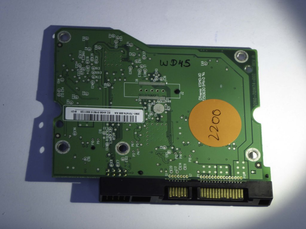 Western Digital WD10EACS-00ZJB0 2060-701474-002 REV A  PCB for Sale