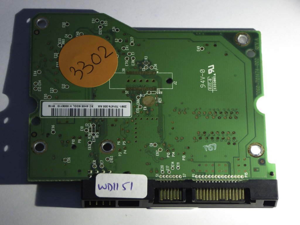 Western Digital WD10EACS-32ZJB0 2060-701474-002 REV A  PCB for Sale