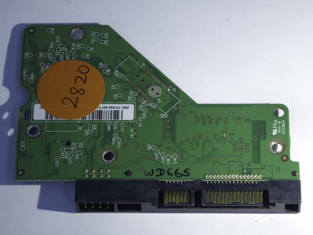 Western Digital WD10EADS-00P8B0 2060-701640-007 REV A  PCB for Sale