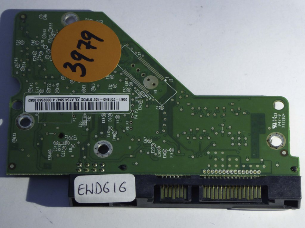 Western Digital WD10EADS-11M2B2 2060-701640-007 REV A  PCB for Sale