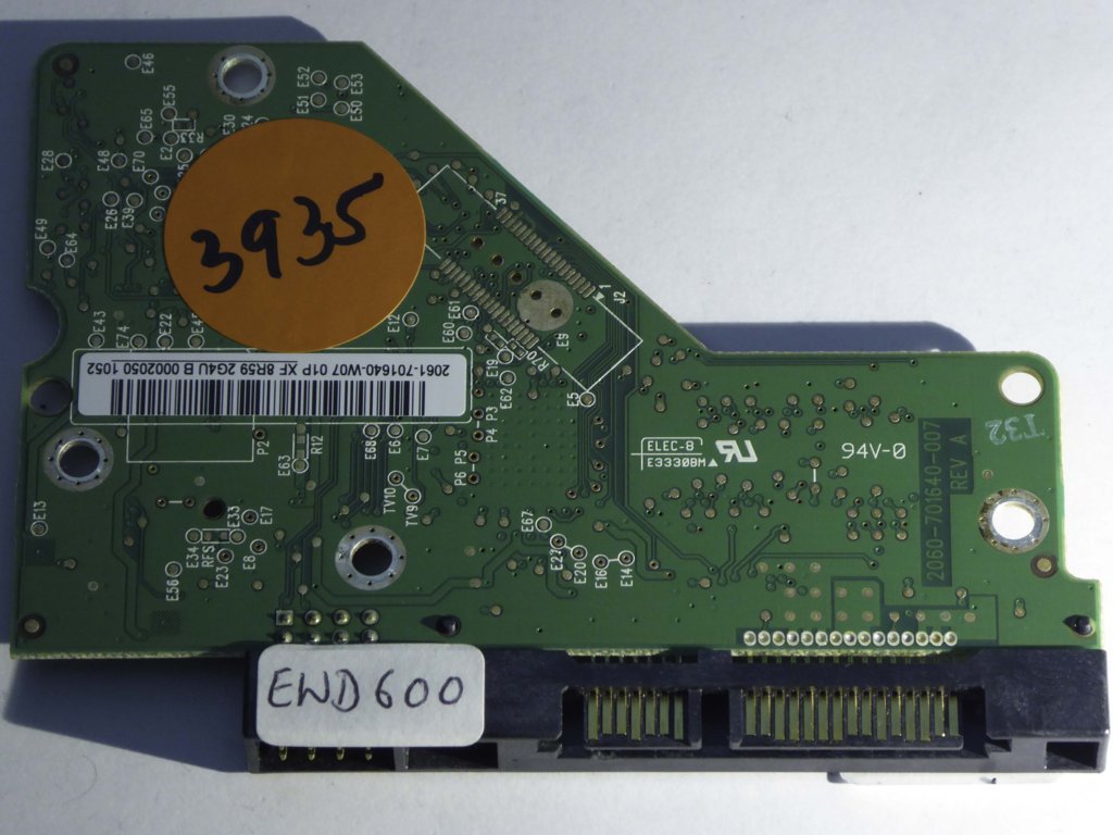 Western Digital WD10EADS-11M2B3 2060-701640-007 REV A  PCB for Sale