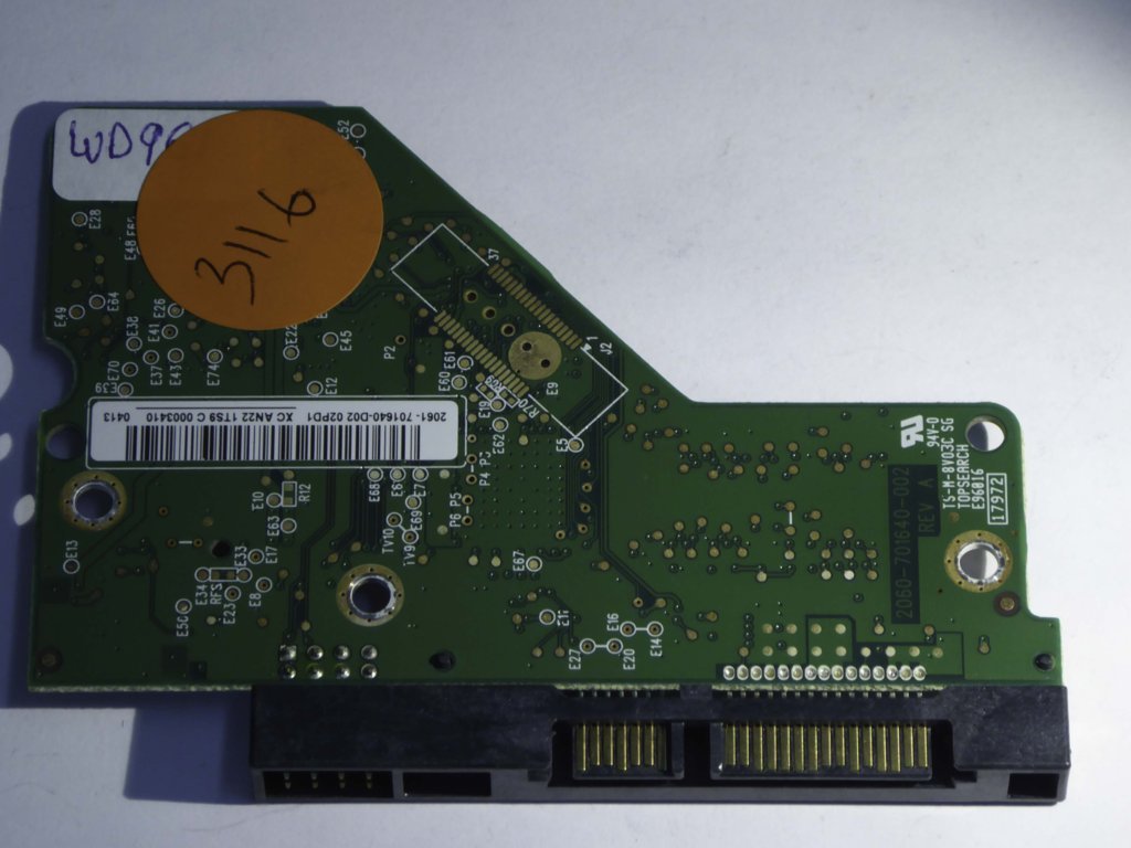 Western Digital WD10EALS-00Z8A0 2060-701640-002 REV A  PCB for Sale