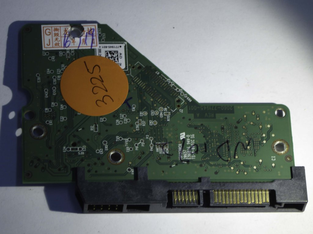 Western Digital WD10EURX-63C57Y0 2060-771945-001 REV A  PCB for Sale