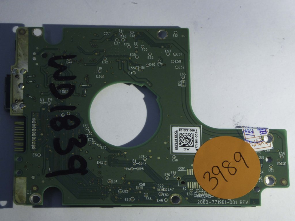 Western Digital WD10JMVW-11AJGS0 2060-771961-001 REV A  PCB for Sale