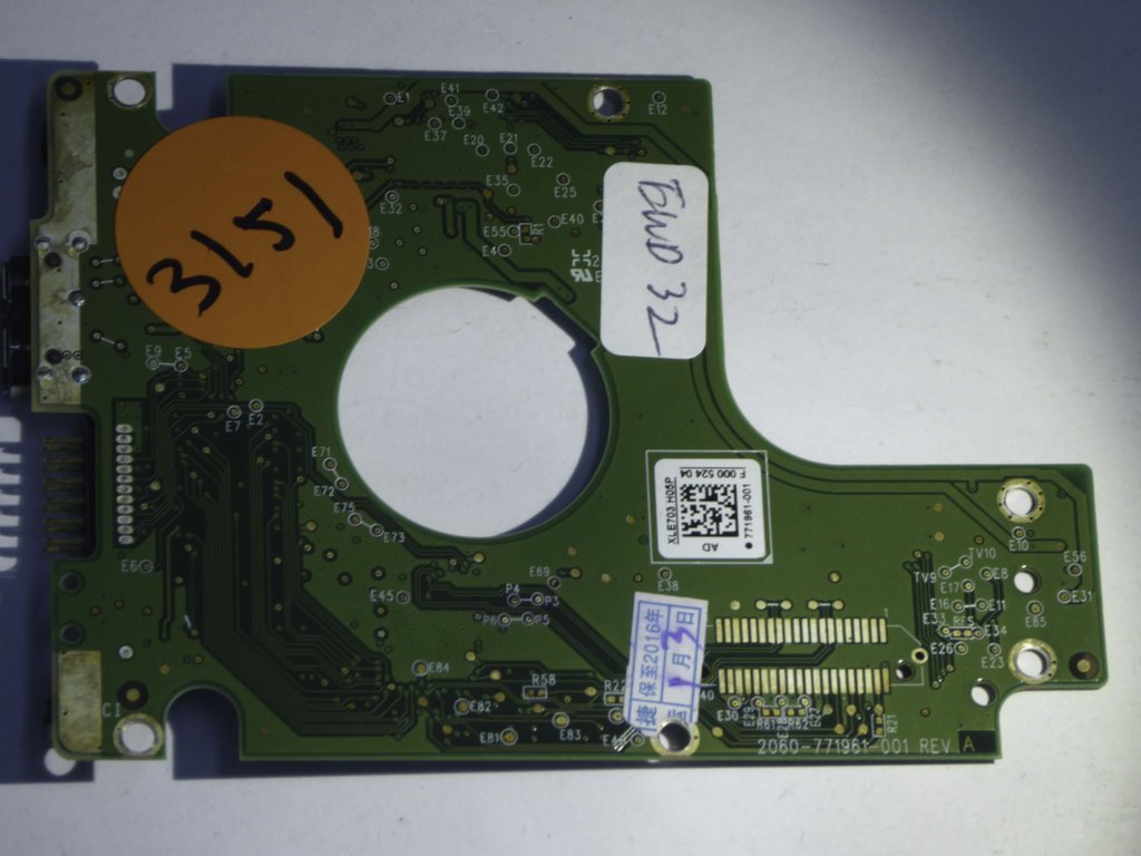 Western Digital WD10JMVW-11AJGS1 2060-771961-001 REV A  PCB for Sale