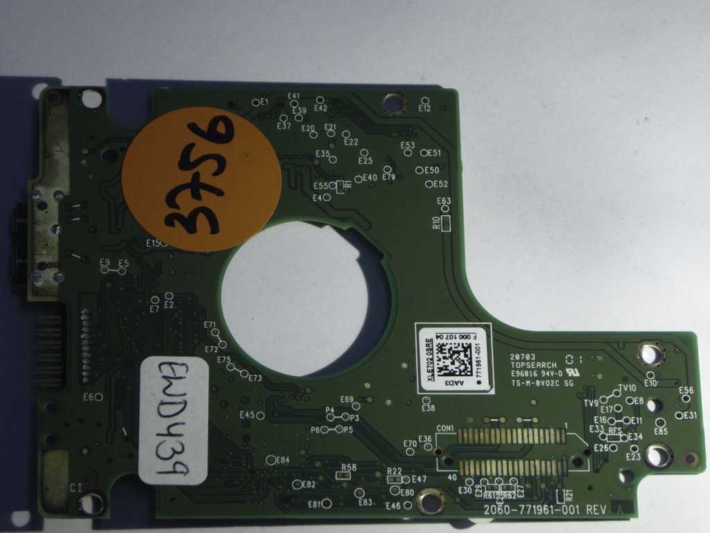 Western Digital WD10JMVW-11AJGS1 2060-771961-001 REV A  PCB for Sale