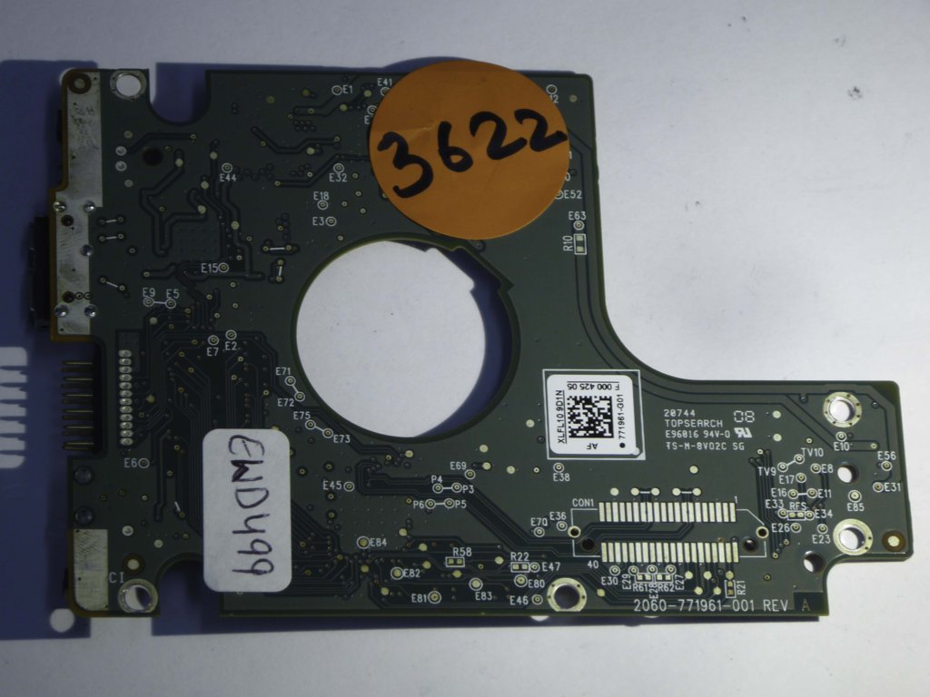 Western Digital WD10JMVW-11AJGS2 2060-771961-001 REV A  PCB for Sale