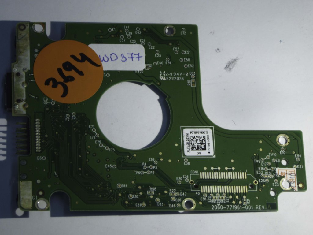Western Digital WD10JMVW-11AJGS2 2060-771961-001 REV A  PCB for Sale