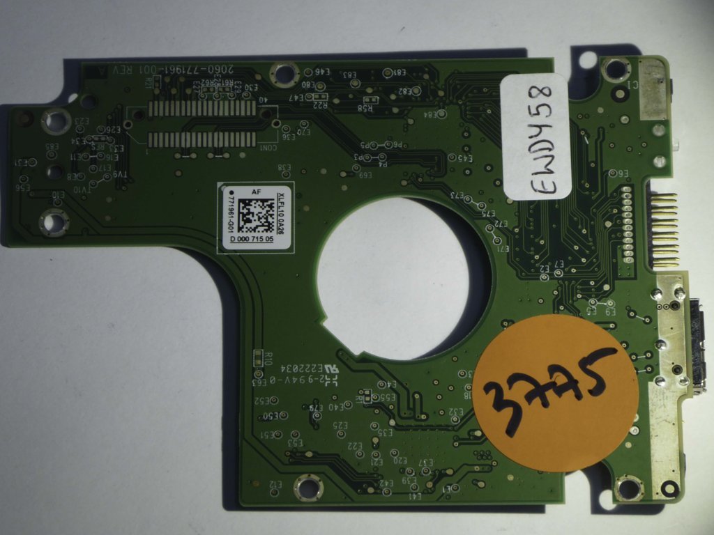Western Digital WD10JMVW-11AJGS2 2060-771961-001 REV A  PCB for Sale