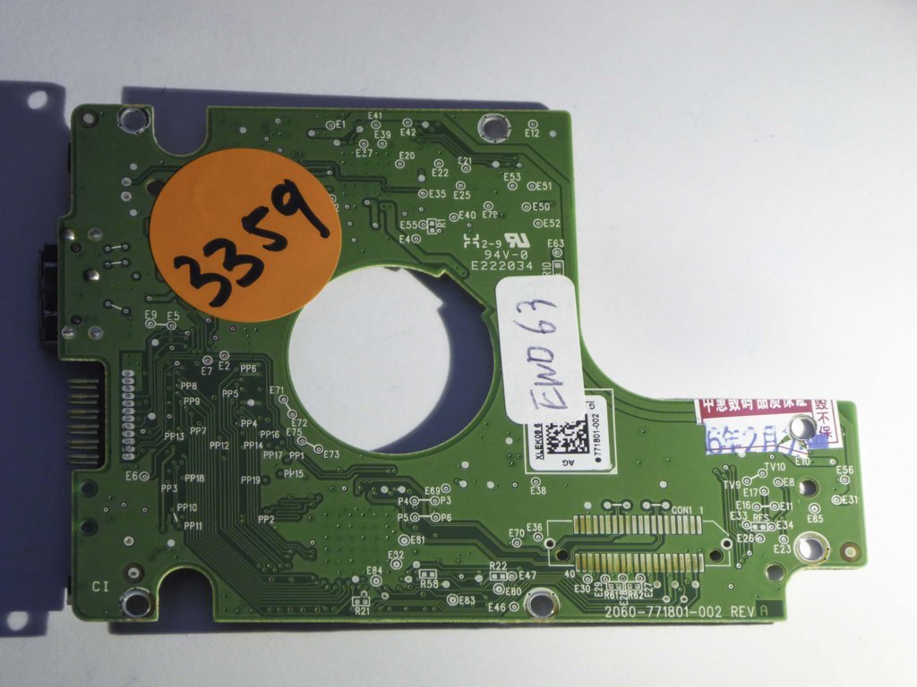 Western Digital WD10JMVW-11S5XS0 2060-771801-002 REV A  PCB for Sale