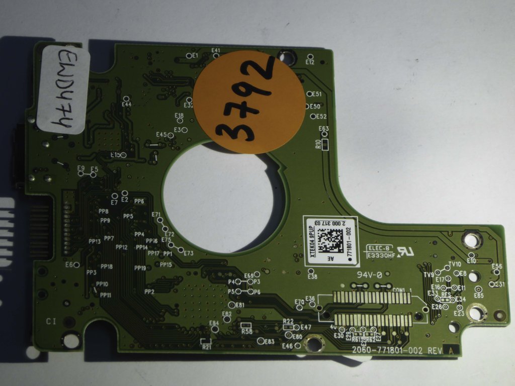 Western Digital WD10JMVW-11S5XS0 2060-771801-002 REV A  PCB for Sale