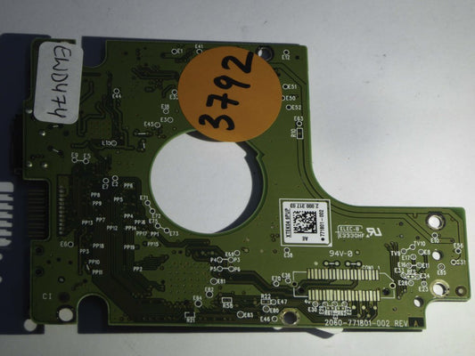 Western Digital WD10JMVW-11S5XS0 2060-771801-002 REV A  PCB for Sale