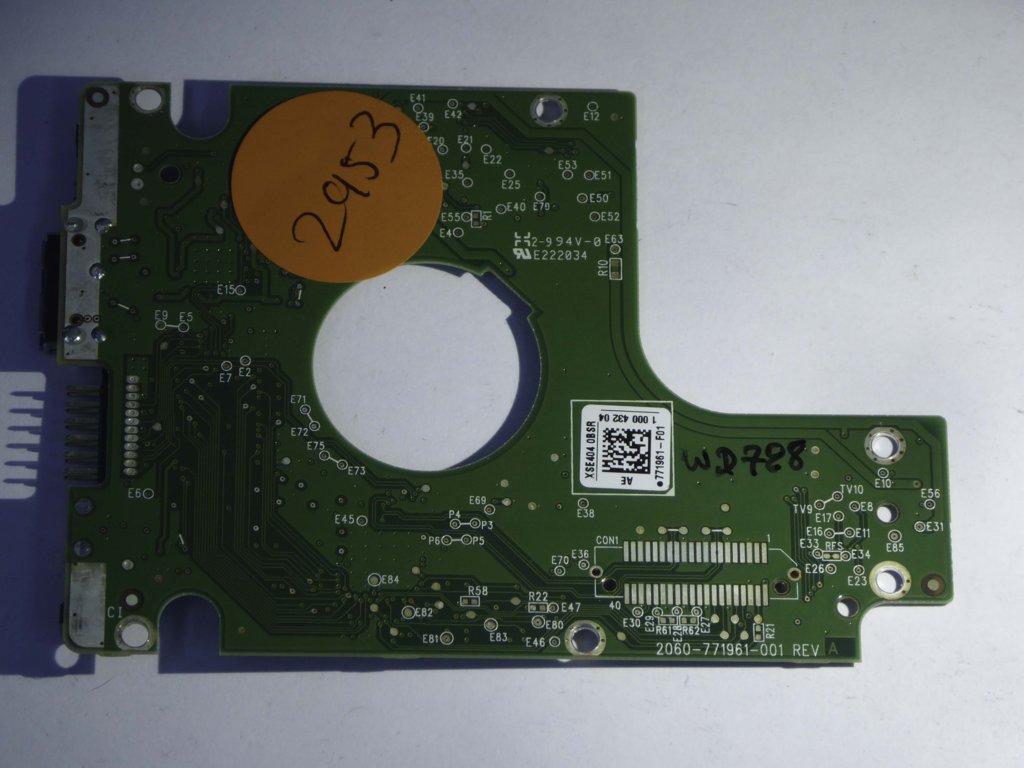 Western Digital WD10JMVW-11S5XS0 2060-771961-001 REV A  PCB for Sale