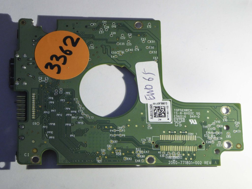 Western Digital WD10JMVW-11S5XS1 2060-771801-002 REV A  PCB for Sale
