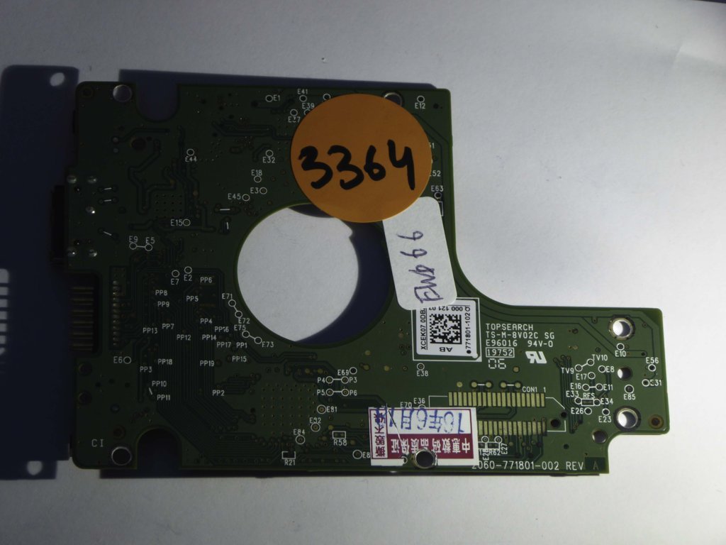 Western Digital WD10JMVW-11S5XS1 2060-771801-002 REV A  PCB for Sale