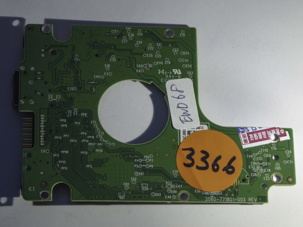 Western Digital WD10JMVW-11S5XS1 2060-771801-002 REV A  PCB for Sale