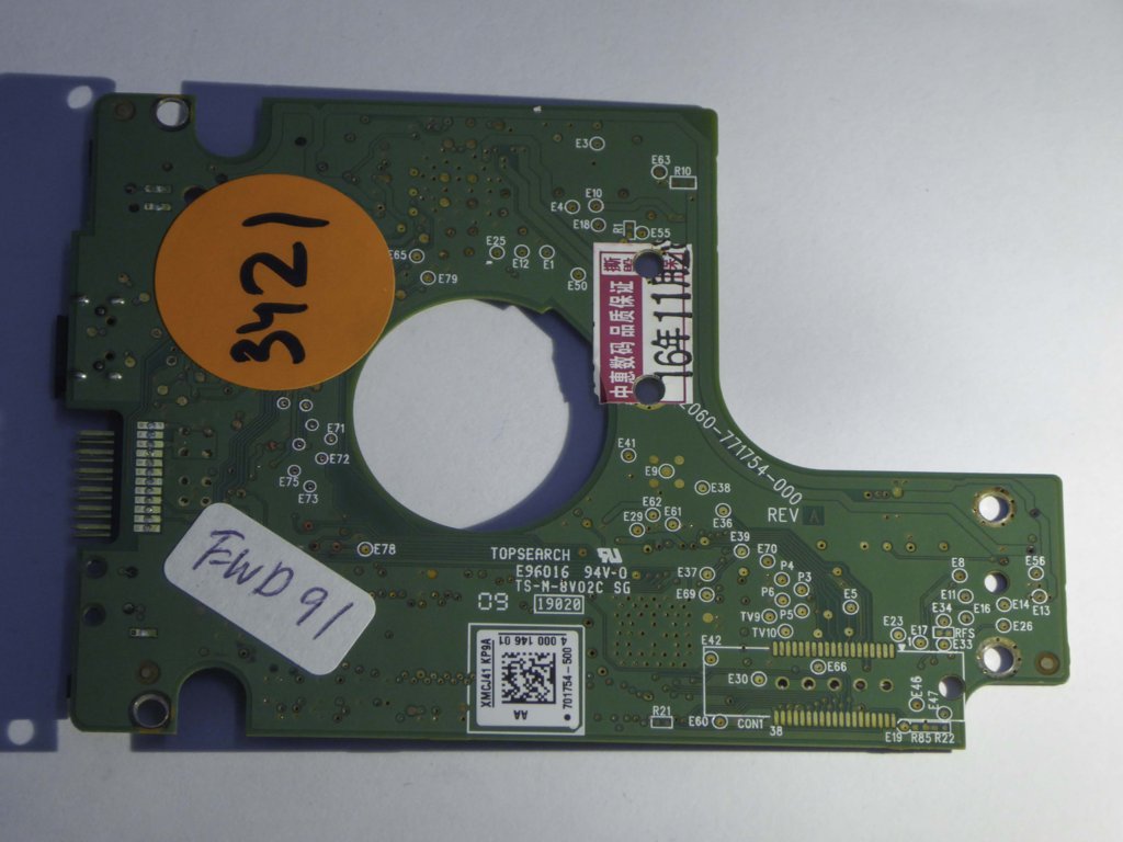 Western Digital WD10TMVV-11TK7S1 2060-771754-000 REV A  PCB for Sale