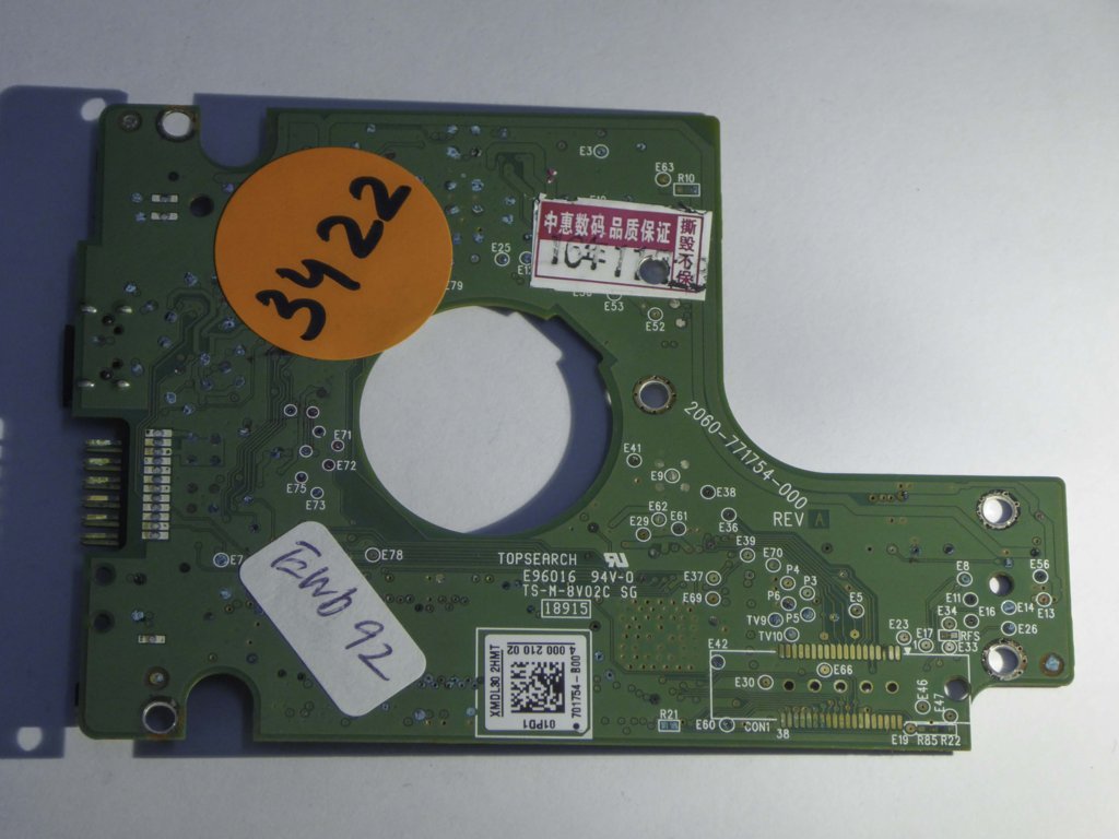 Western Digital WD10TMVV-11TK7S1 2060-771754-000 REV A  PCB for Sale