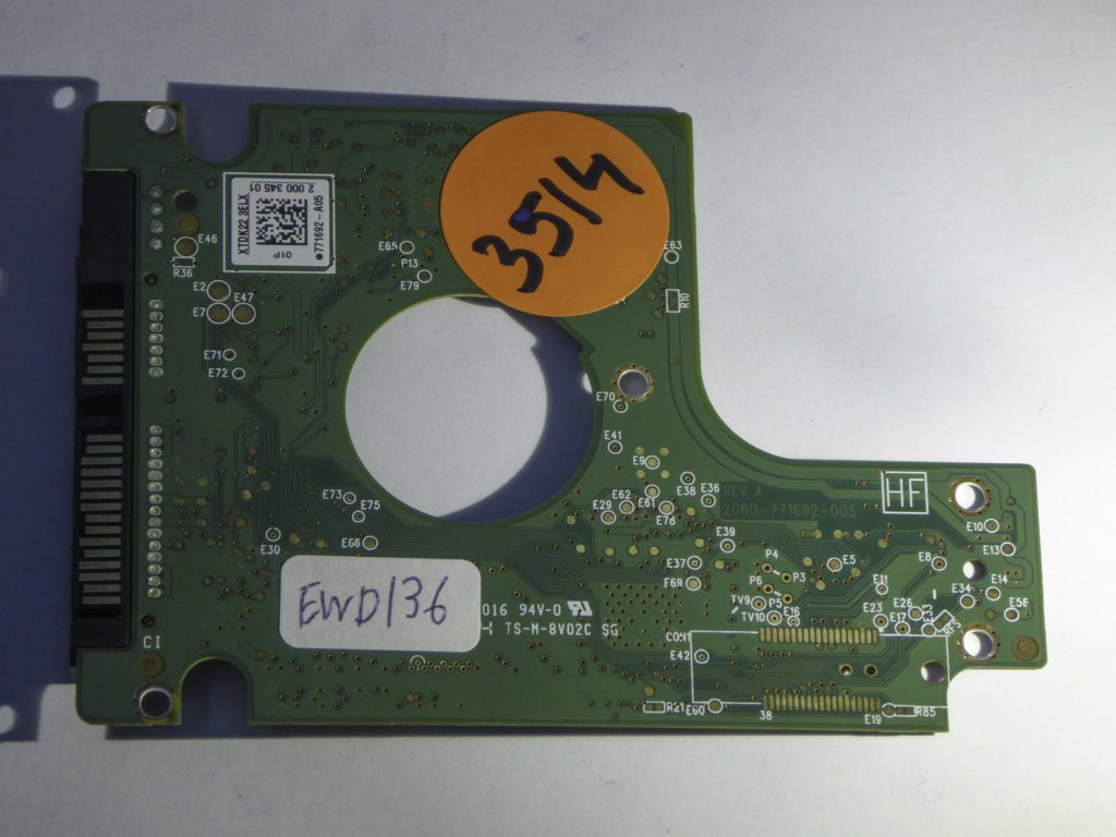 Western Digital WD10TPVT-00U4RT1 2060-771692-005 REV A  PCB for Sale