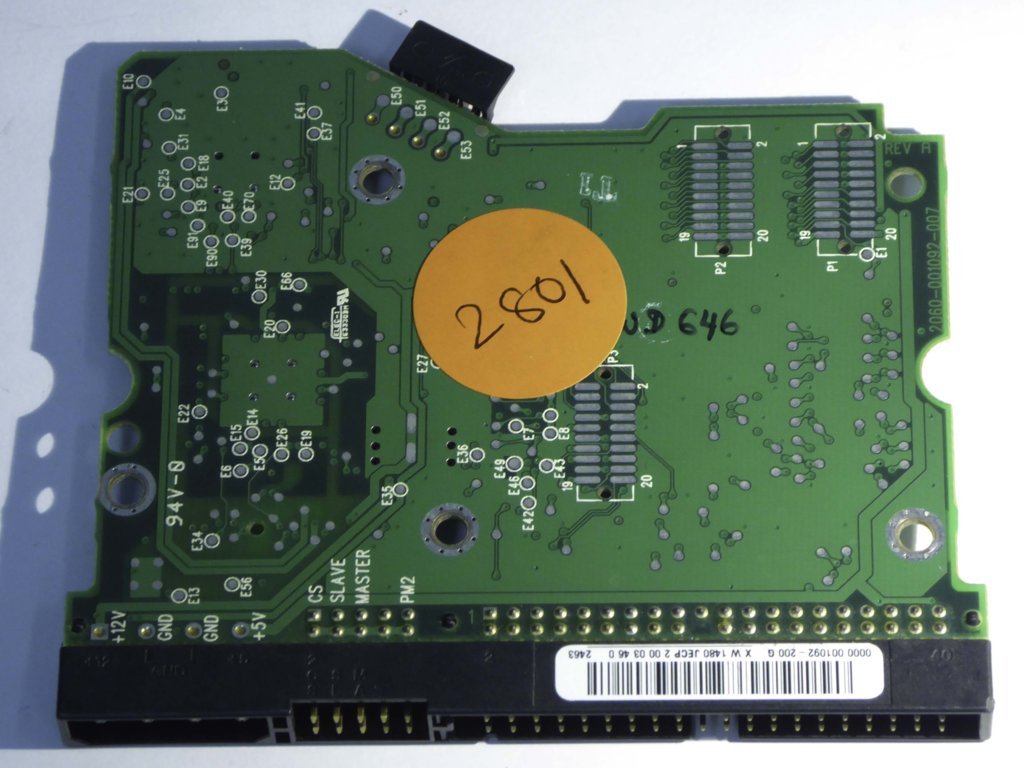 Western Digital WD1200BB-00CAA1 2060-001092-007 REV A  PCB for Sale