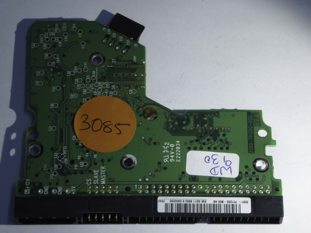 Western Digital WD1600BB-22RDA0 2060-701292-002 REV A  PCB for Sale