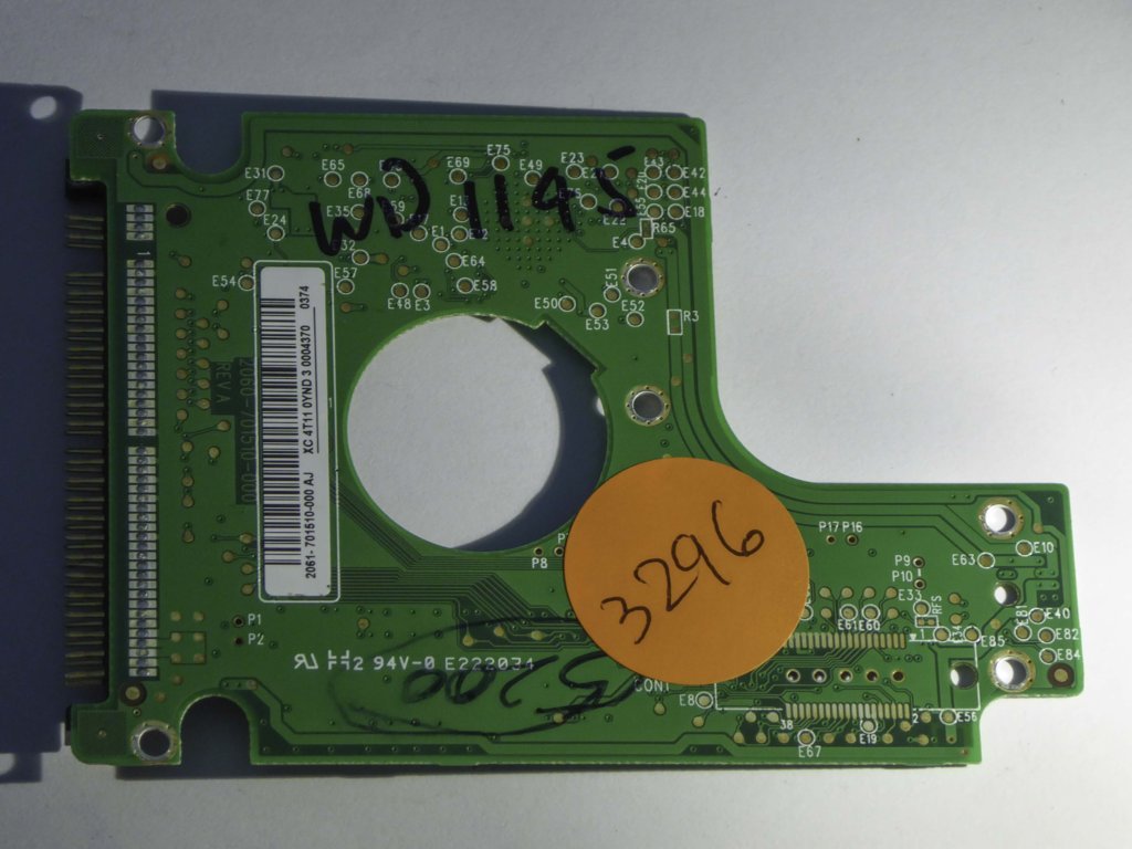 Western Digital WD1600BEVE-00UYT0 2060-701510-000 REV A  PCB for Sale
