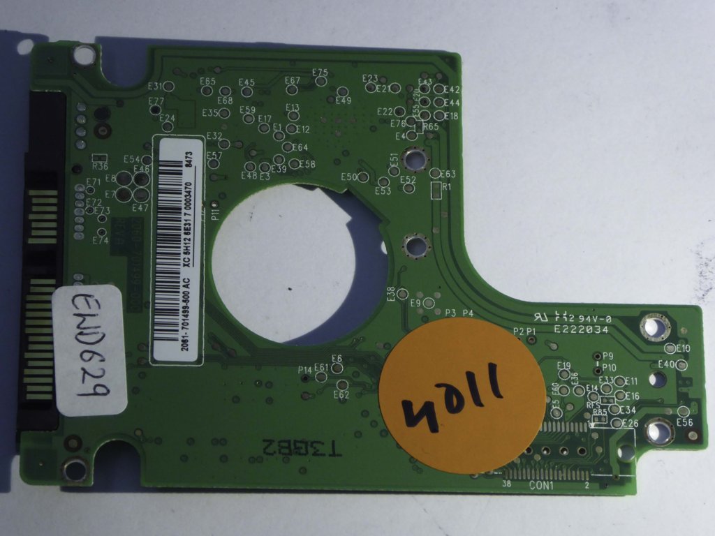 Western Digital WD1600BEVT-75ZCT1 2060-701499-000 REV A  PCB for Sale