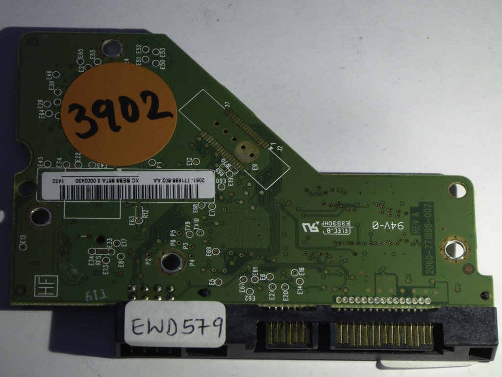 Western Digital WD20EARS-00MVWB0 2060-771698-002 REV A  PCB for Sale