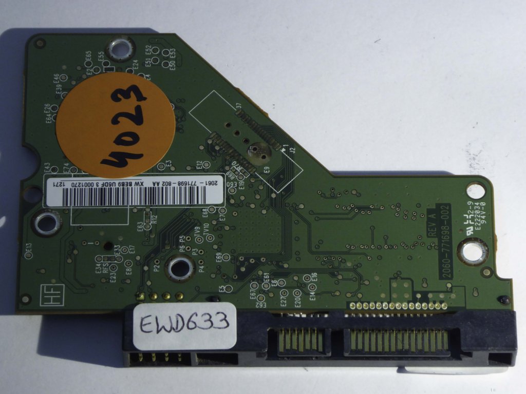 Western Digital WD20EARS-00MVWB0 2060-771698-002 REV A  PCB for Sale