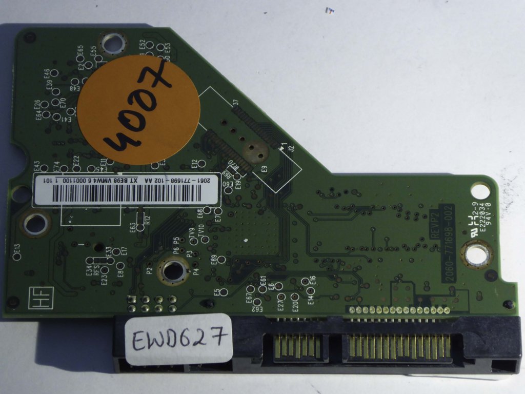 Western Digital WD20EARS-22MVWB0 2060-771698-002 REV P2  PCB for Sale