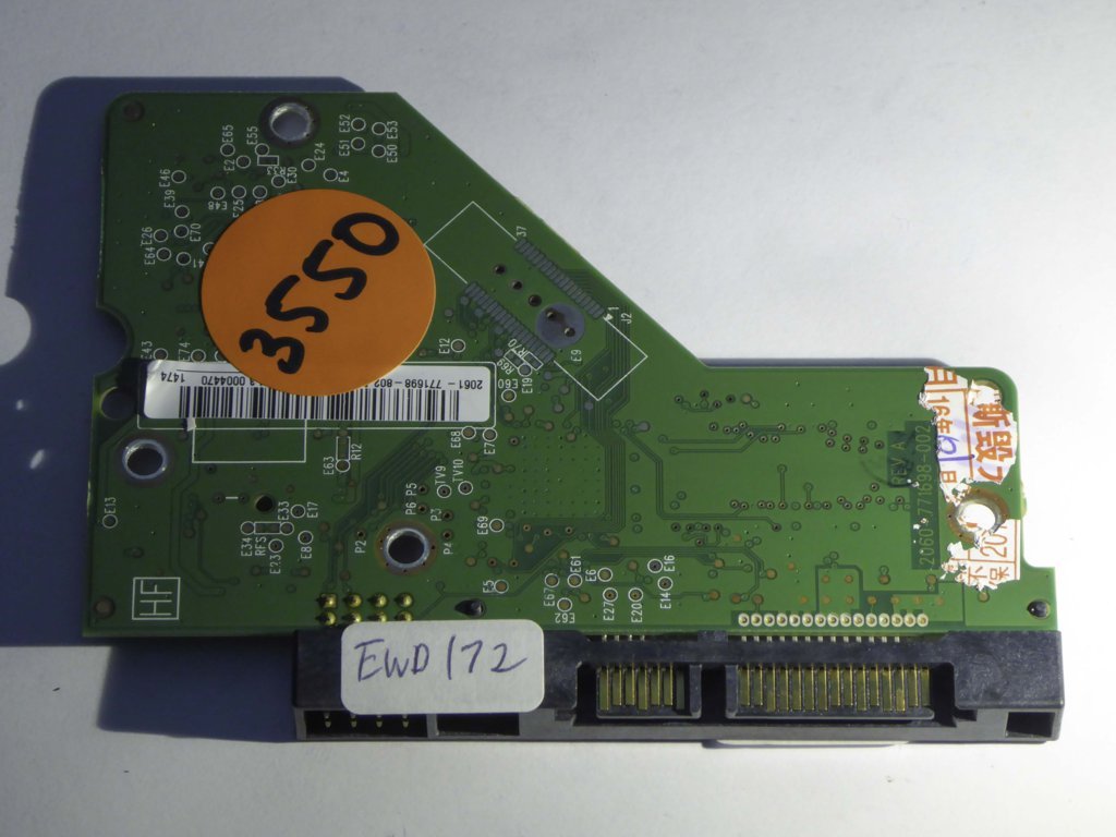 Western Digital WD20EARX-00PASB0 2060-771698-002 REV A  PCB for Sale