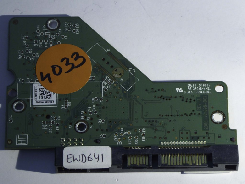 Western Digital WD20EARX-00PASB0 2060-771698-002 REV A  PCB for Sale