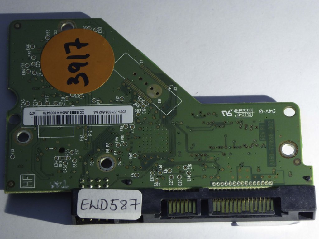 Western Digital WD20EARX-00PASB0 2060-771698-002 REV P1  PCB for Sale