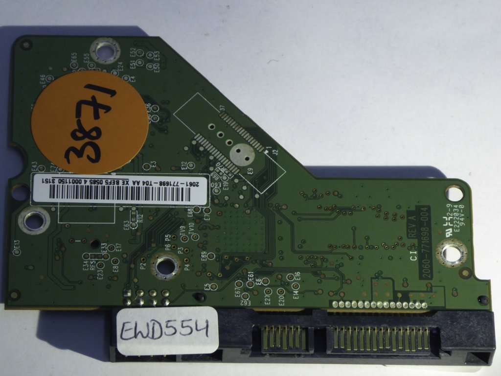Western Digital WD20EARX-00PASB0 2060-771698-004 REV A  PCB for Sale