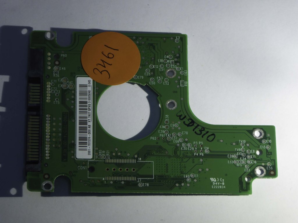 Western Digital WD2500BEKT-60F3T1 2060-701574-001 REV A  PCB for Sale