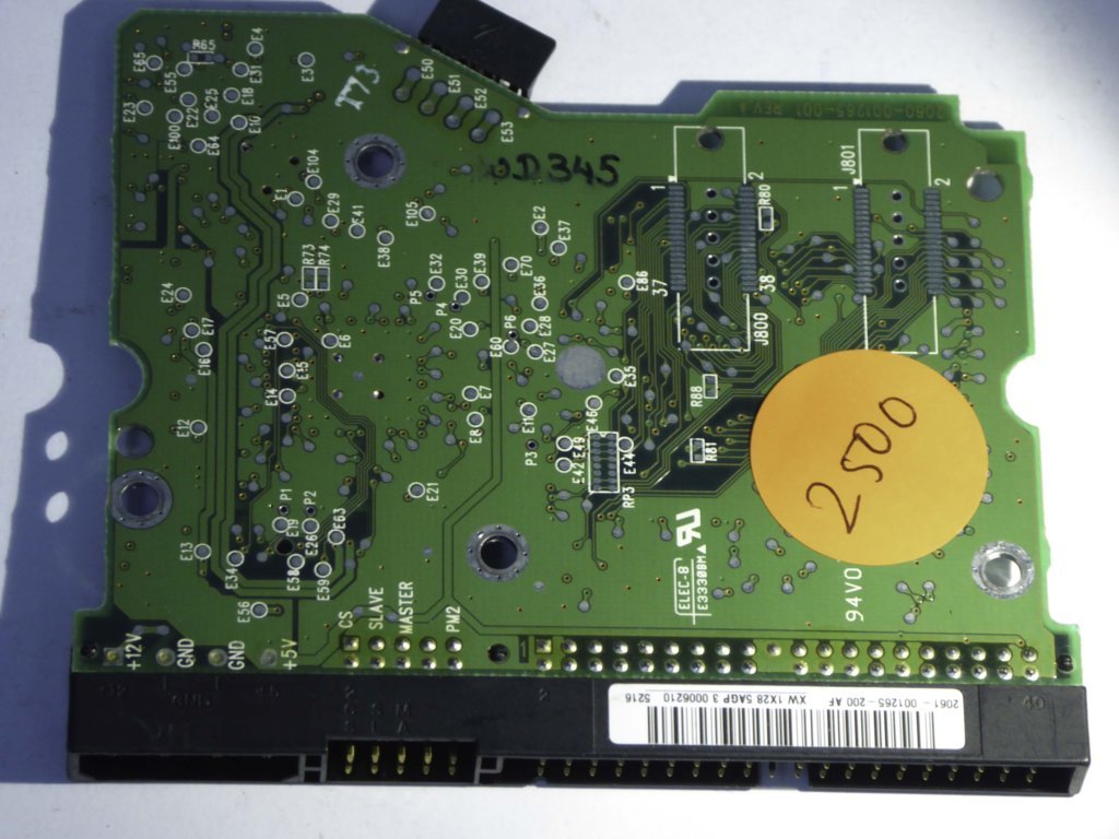 Western Digital WD2500JB-00GVA0 2060-001265-001 REV A (2500) PCB for S ...